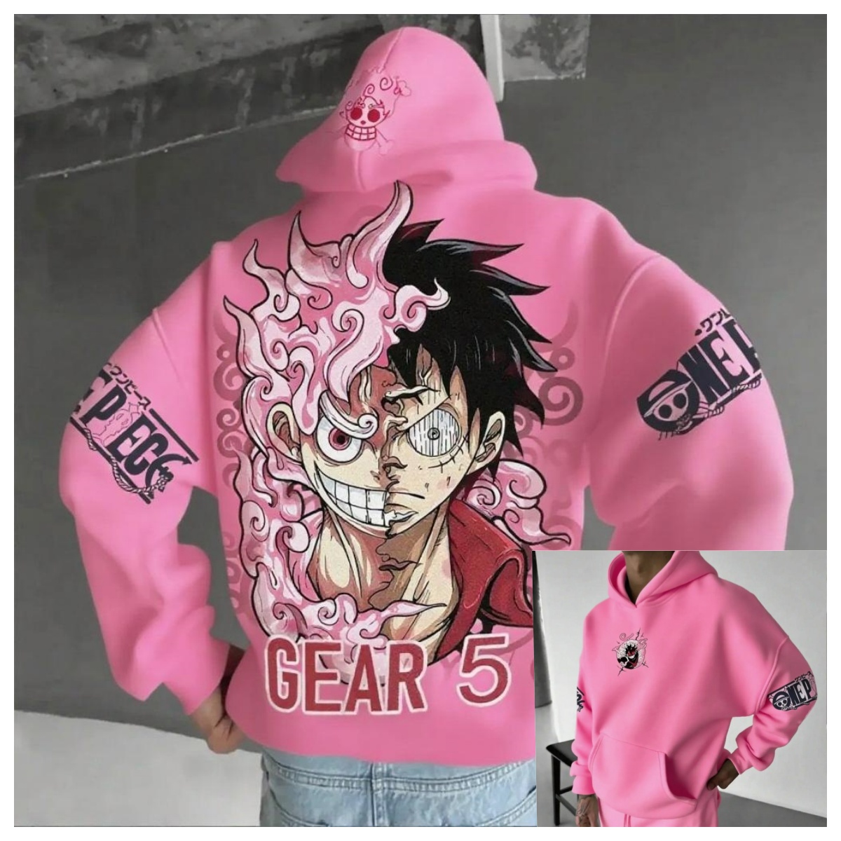 Running Gear In Winter - Men Women Pink Loose Hoodie One