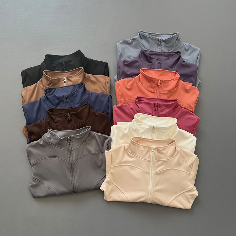 Reflective Running Jacket - Women's Workout Jacket Stretch Fitted Zip