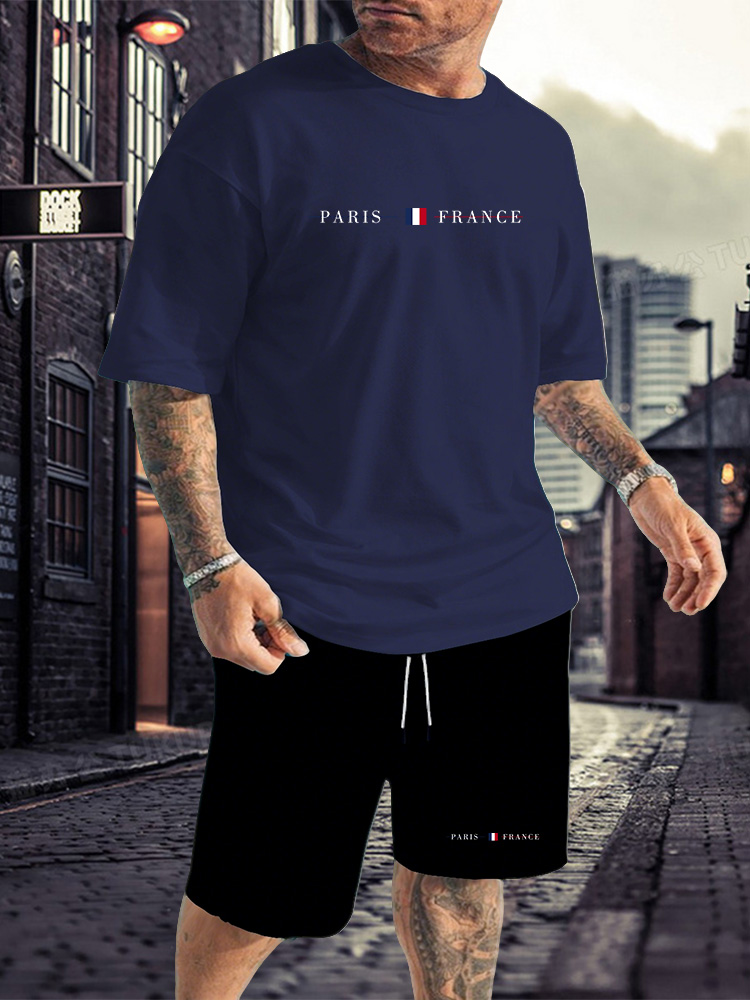 Running Gears - Men's Tracksuit 2 Piece O-neck Short