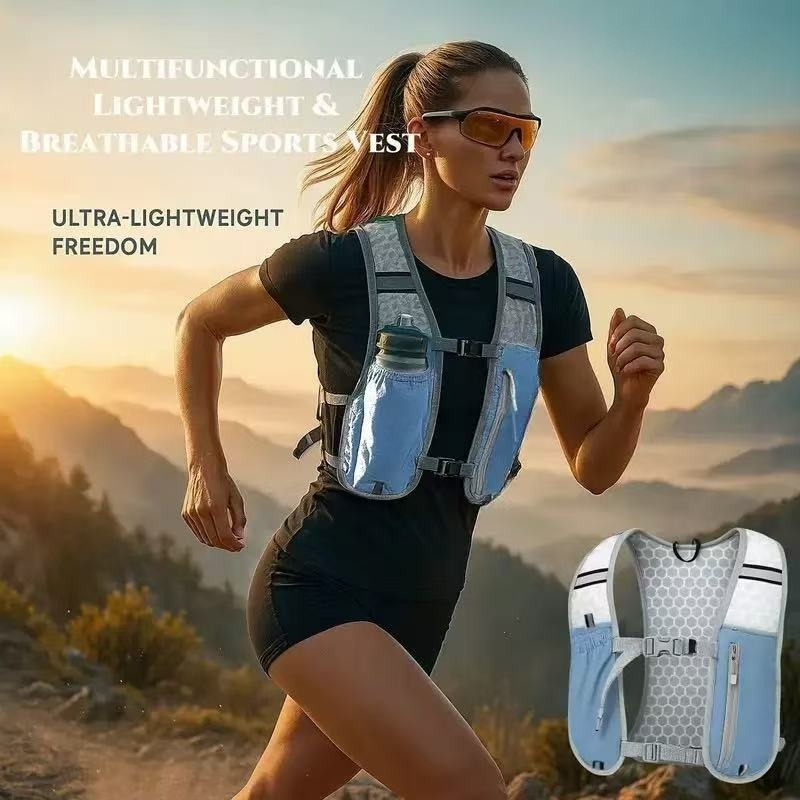 Reflective Running Jacket - Reflective Vest Bag, Outdoor Sports Hiking