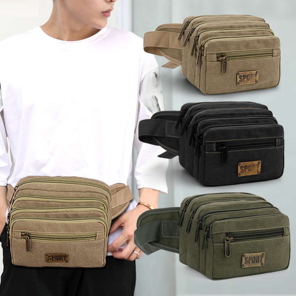 Useful Canvas Waist Bags Multi - Running Gear Organizer ulasan dan harga