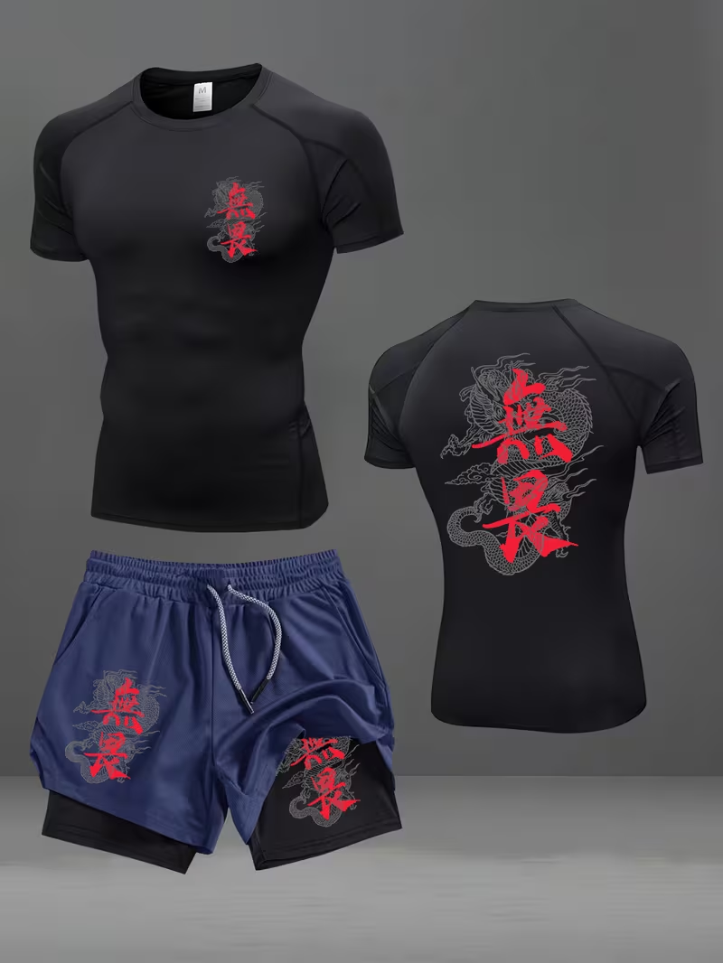 New men's slim fit suit quick  - Running Gears ulasan dan harga