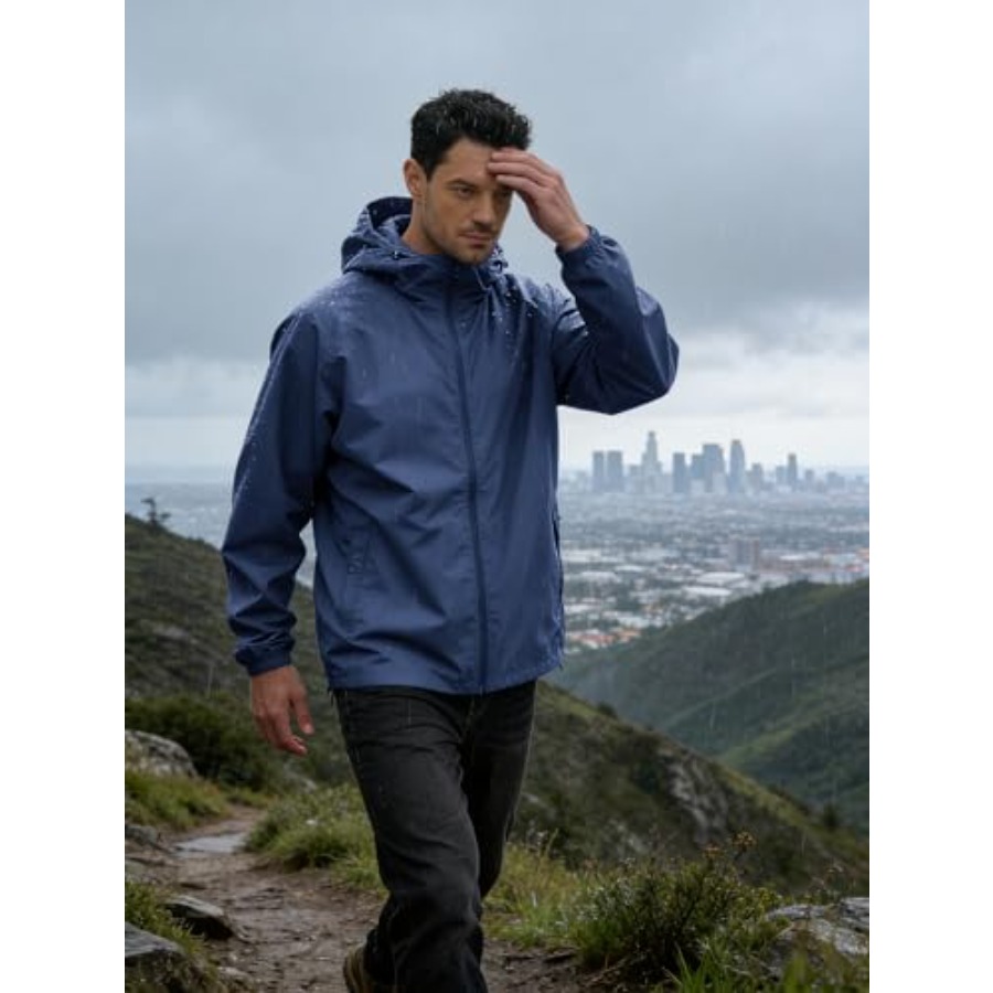 UIQUR Men's Rain Jacket Windbr - Running Gear For Rain ulasan dan harga