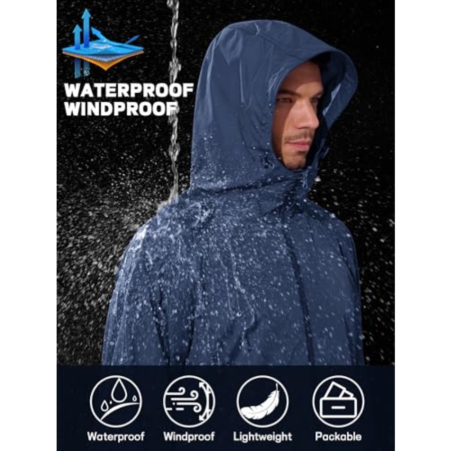 UIQUR Men's Rain Jacket Windbr - Running Gear For Rain ulasan dan harga