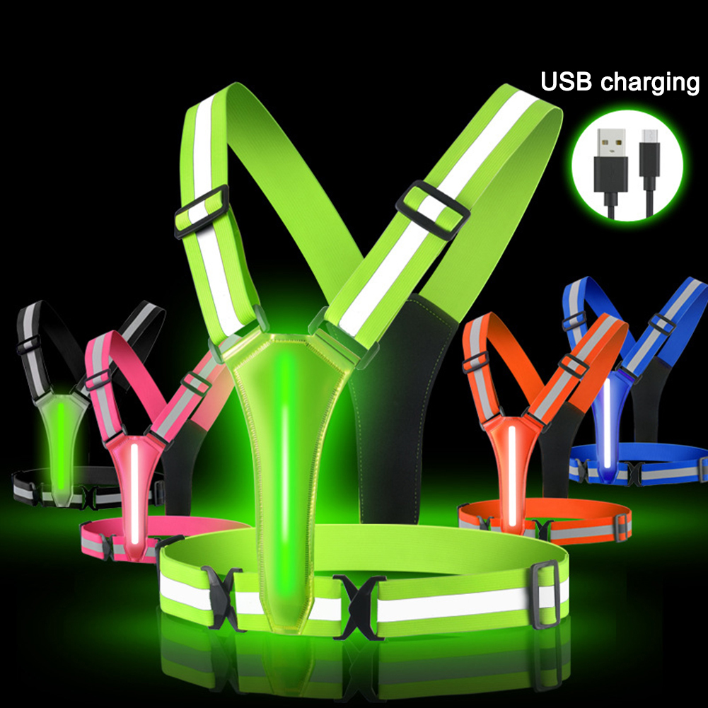 LED Running Vest USB Rechargea - Reflective Running Jacket ulasan dan harga