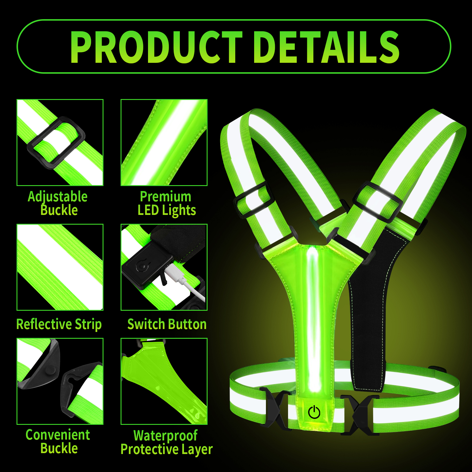 Outdoor Night Walking Safety V - Running Gear In Winter ulasan dan harga
