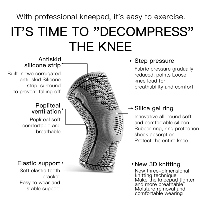  Elastic Silicone Knee Brace N - Running Gear Usa ulasan dan harga