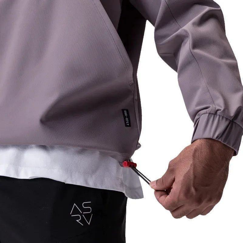 Men Zipper Hoodie Running Hood - Reflective Running Jacket ulasan dan harga