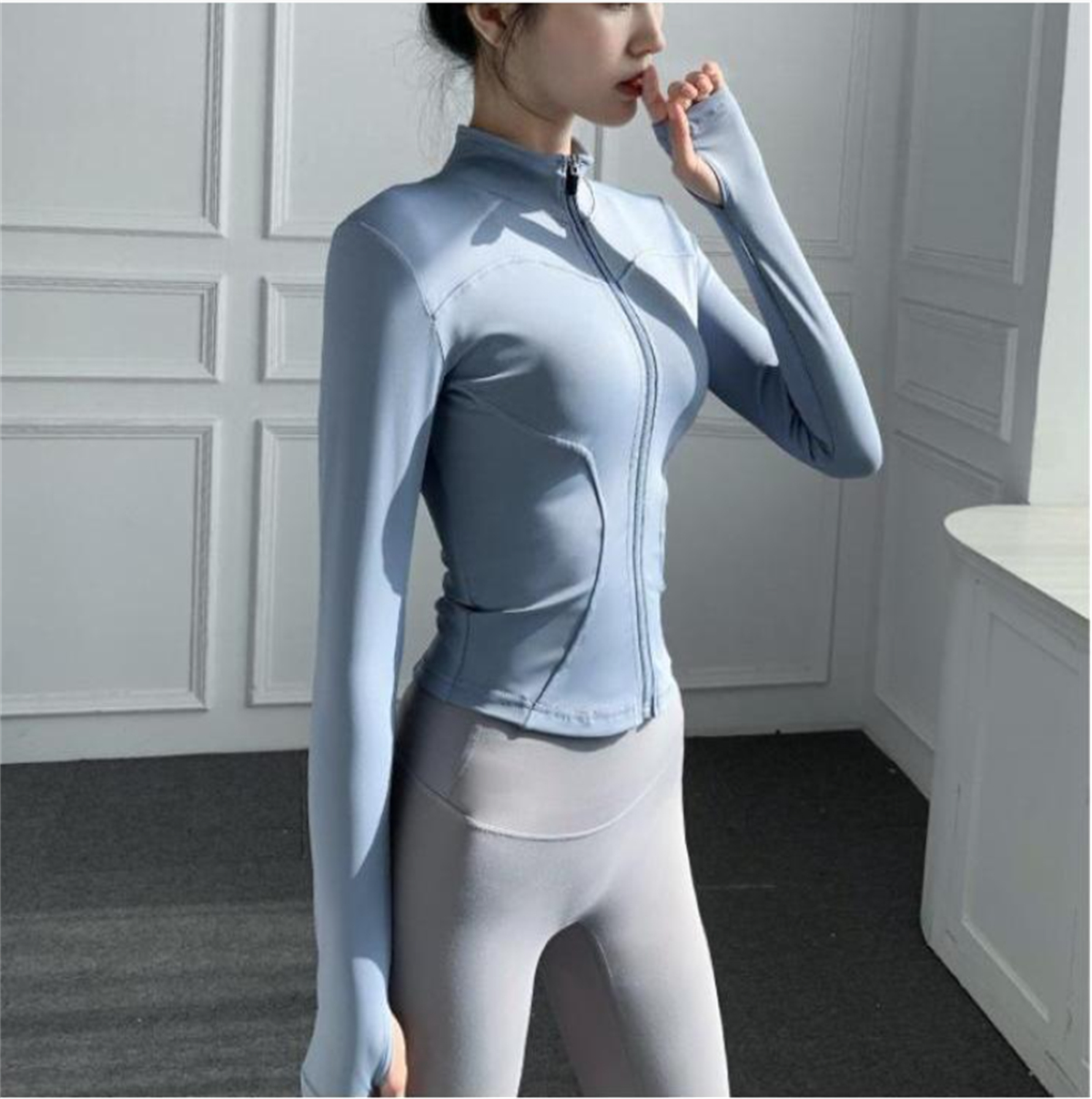 Women Long Sleeve Sport Jacket - Reflective Running Jacket ulasan dan harga