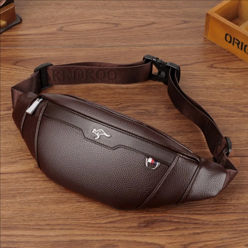 Business Leather Waist Bag Mul - Running Gear Organizer ulasan dan harga