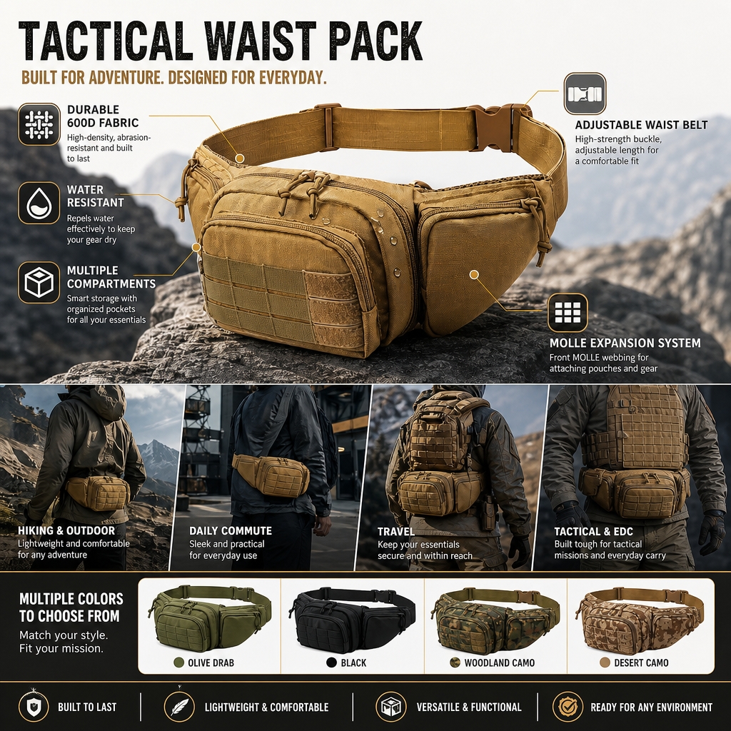 Tactical Waist Pack Outdoor Hi - Running Gear Organizer ulasan dan harga