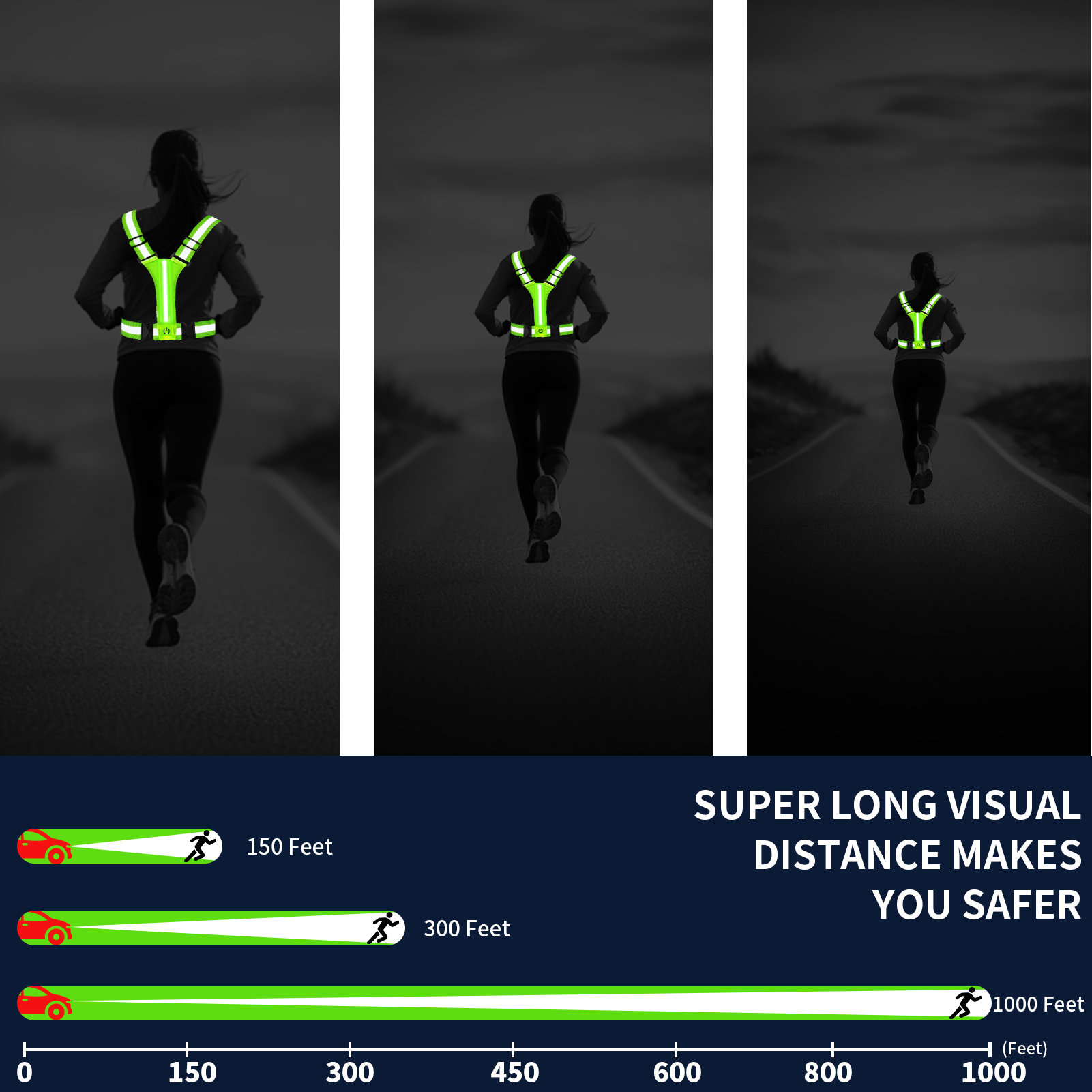 Adjustable LED Reflective Vest - Running Gear In Winter ulasan dan harga