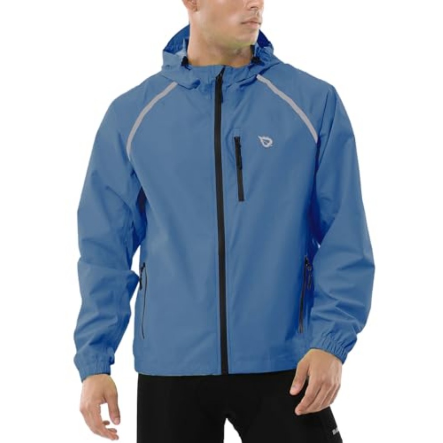 Men's Rain Jacket Waterproof W - Reflective Running Jacket ulasan dan harga