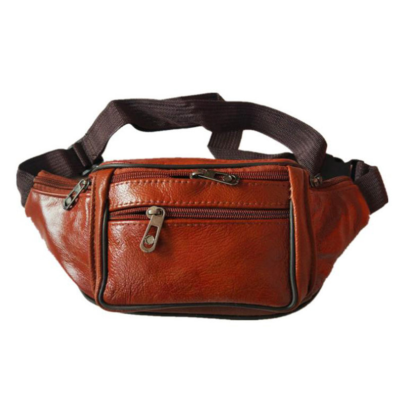Leather Men Waist Chest Bag Th - Running Gear Organizer ulasan dan harga