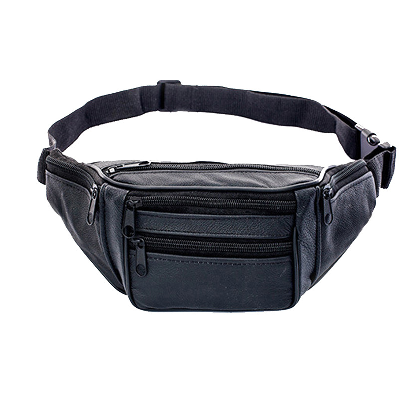 Leather Men Waist Chest Bag Th - Running Gear Organizer ulasan dan harga